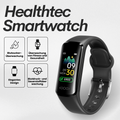 Health monitoring smartwatch with digital display and adjustable wrist strap