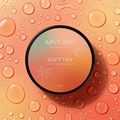 Black Soft Tan self-tanning balm jar with amber balm