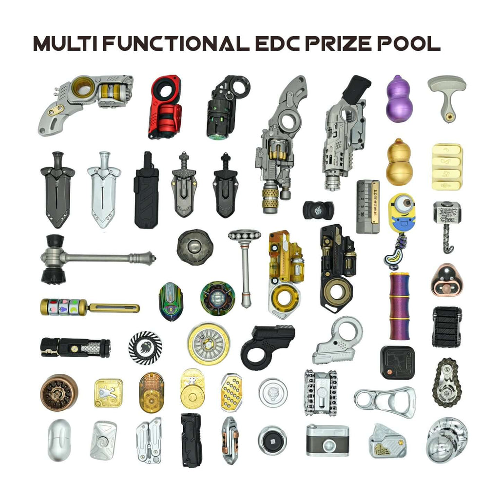 Multi-functional EDC fidget toy collection box with assorted colourful handheld designs