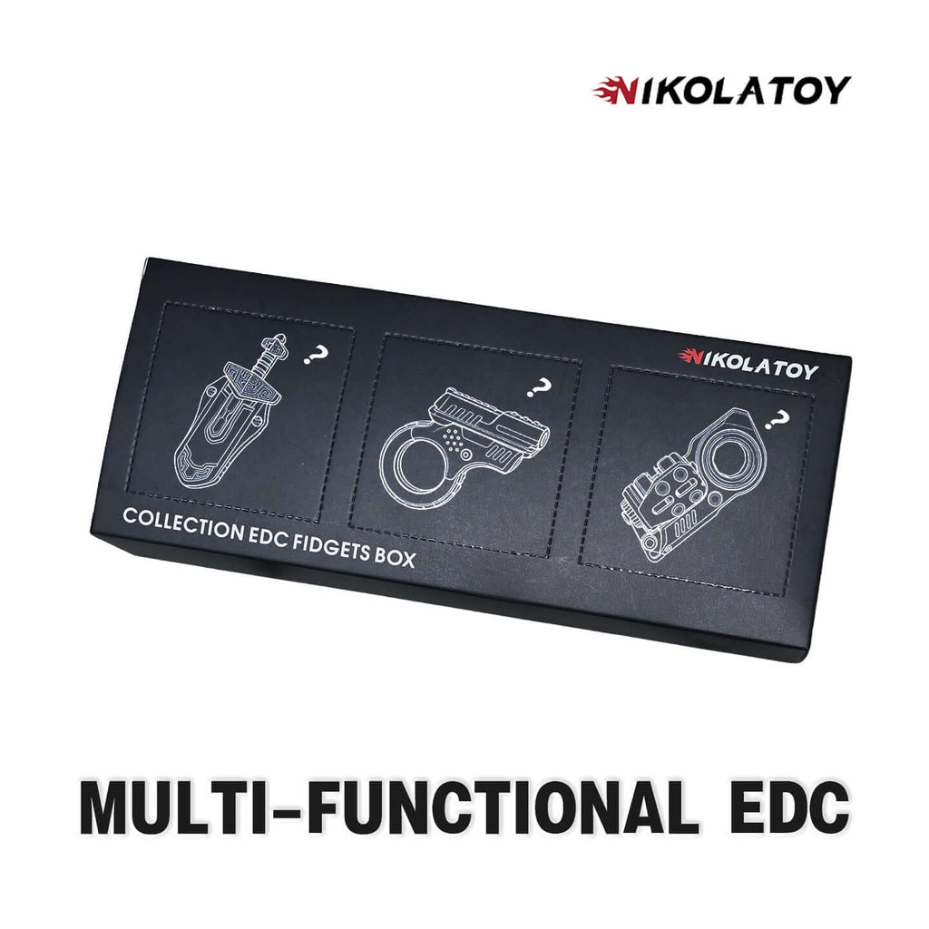 Multi-functional EDC fidget toy collection box with assorted colourful handheld designs