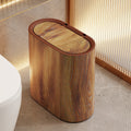 Lidded bathroom and kitchen waste bin with decorative patterned finish