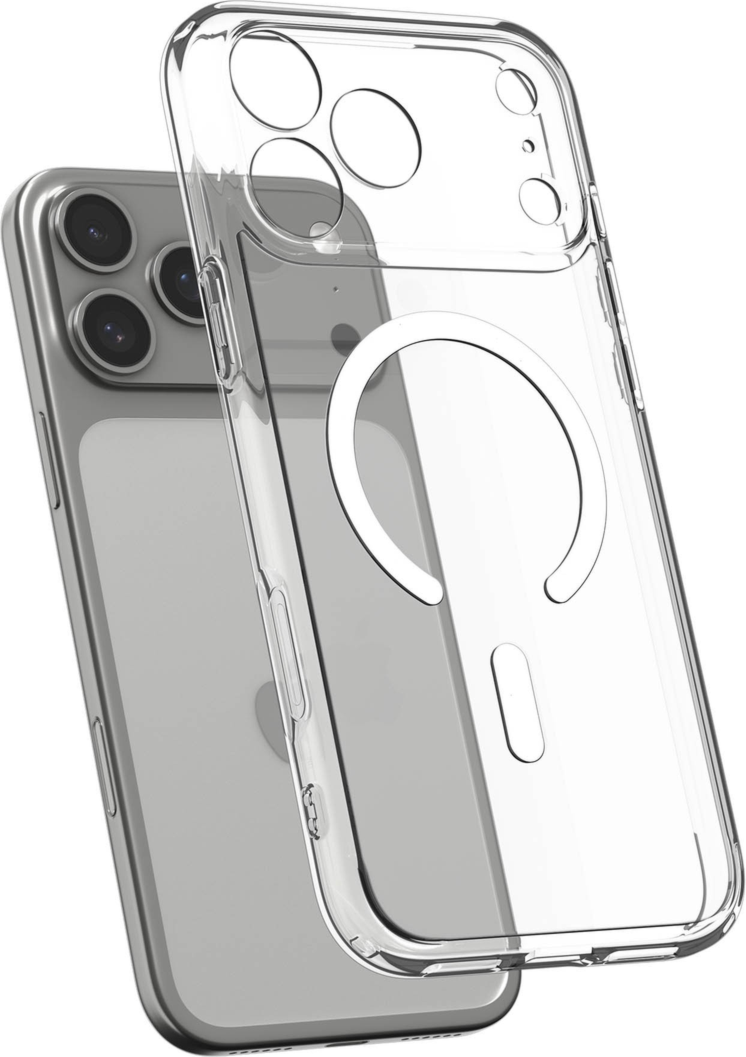 Clear iPhone Pro Max phone case and screen protector pack with white edging