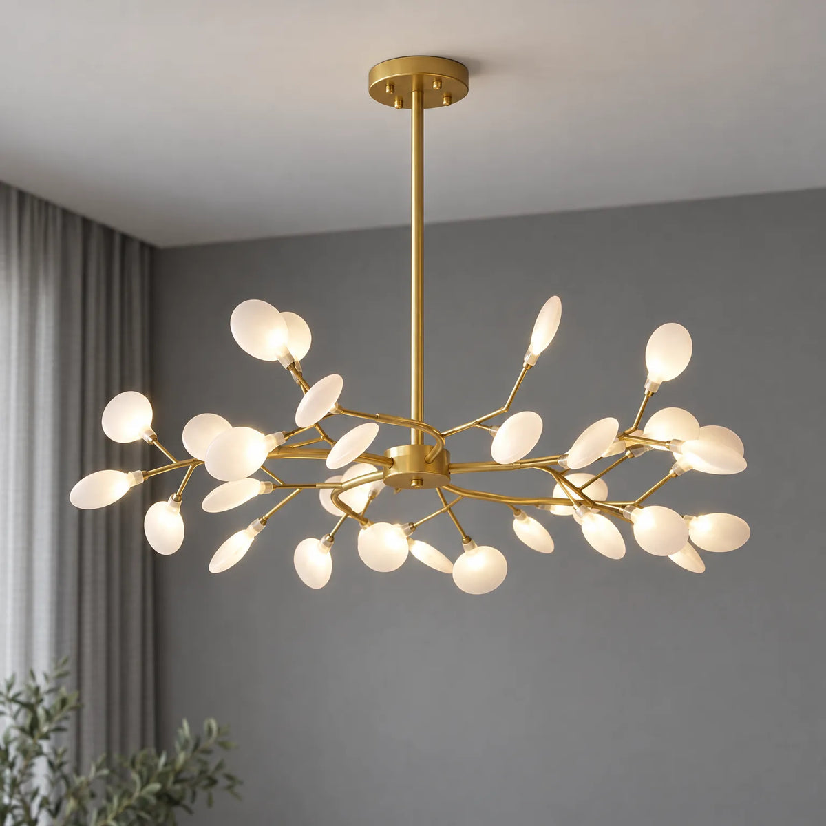 Aeralis - Tree Branch Chandelier Light Illuminating Living Rooms