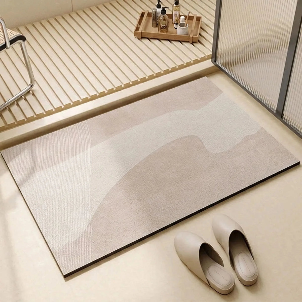 AeroStep - Minimalist Quick-Drying Bath Mat Stepping Out Of Showers