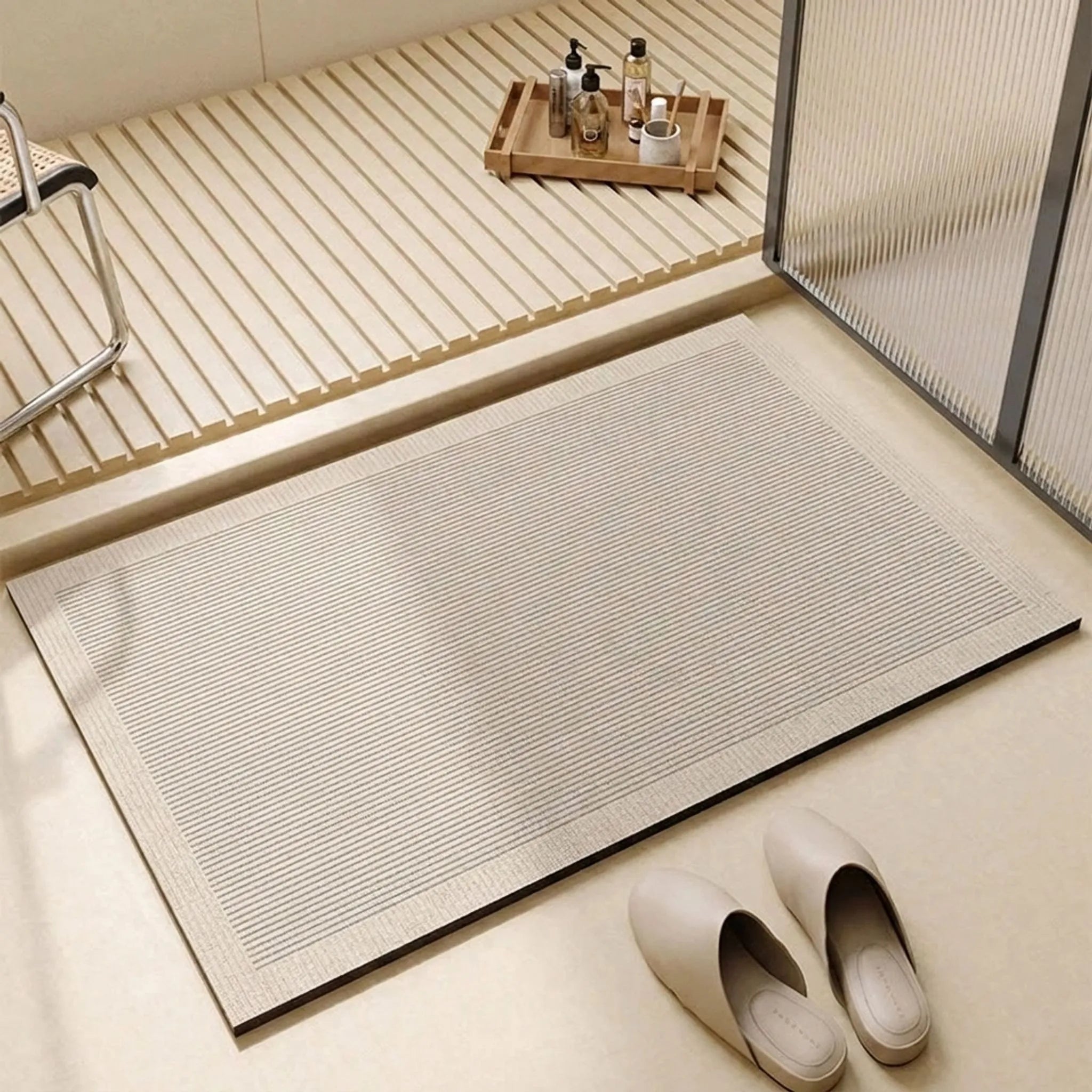 AeroStep - Minimalist Quick-Drying Bath Mat Stepping Out Of Showers