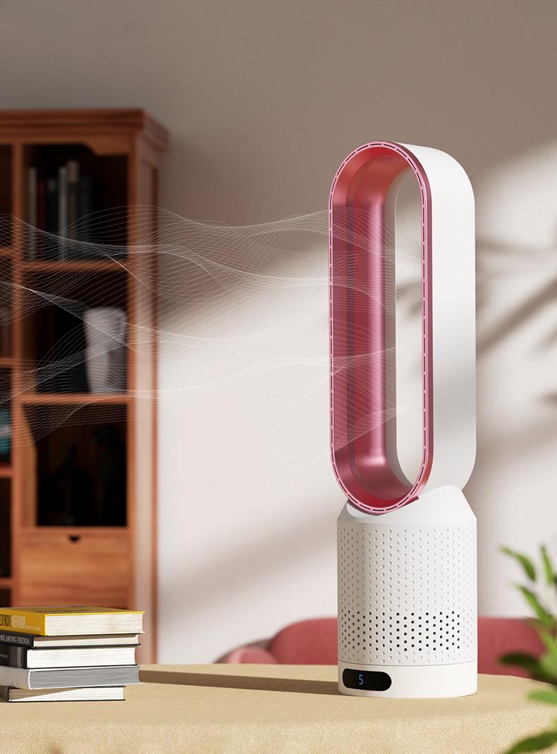 3-in-1 bladeless air cooler and purifier with oscillating tower design and LED display