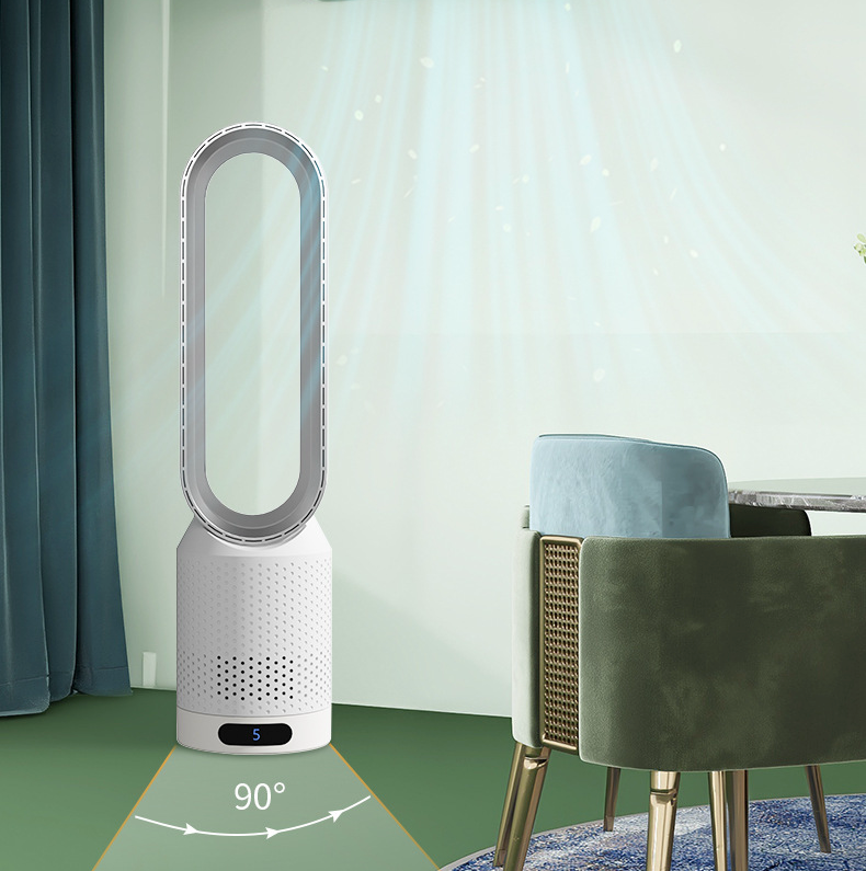 3-in-1 bladeless air cooler and purifier with oscillating tower design and LED display