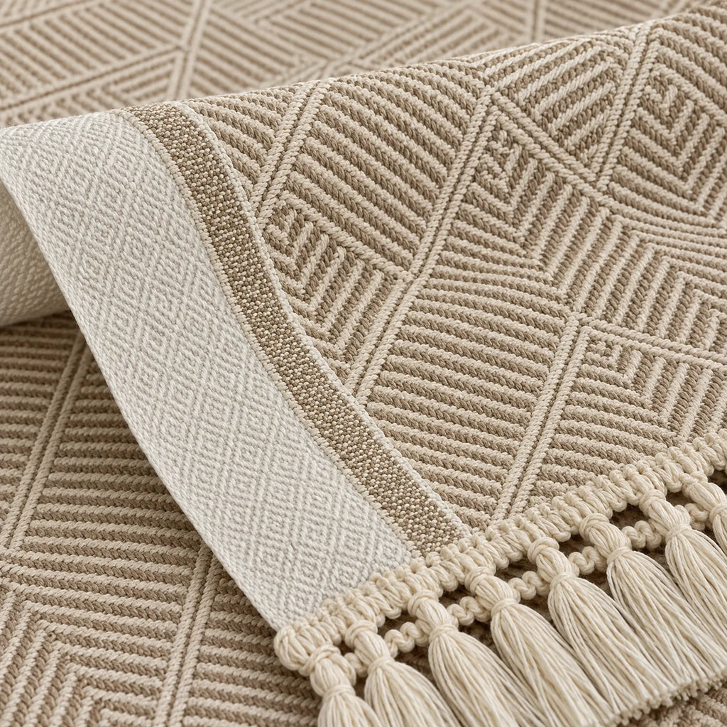 Alvarra - Woven Textured Table Runner Decorating Dining Tables