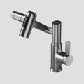 360° basin mixer tap with LED temperature display and side lever