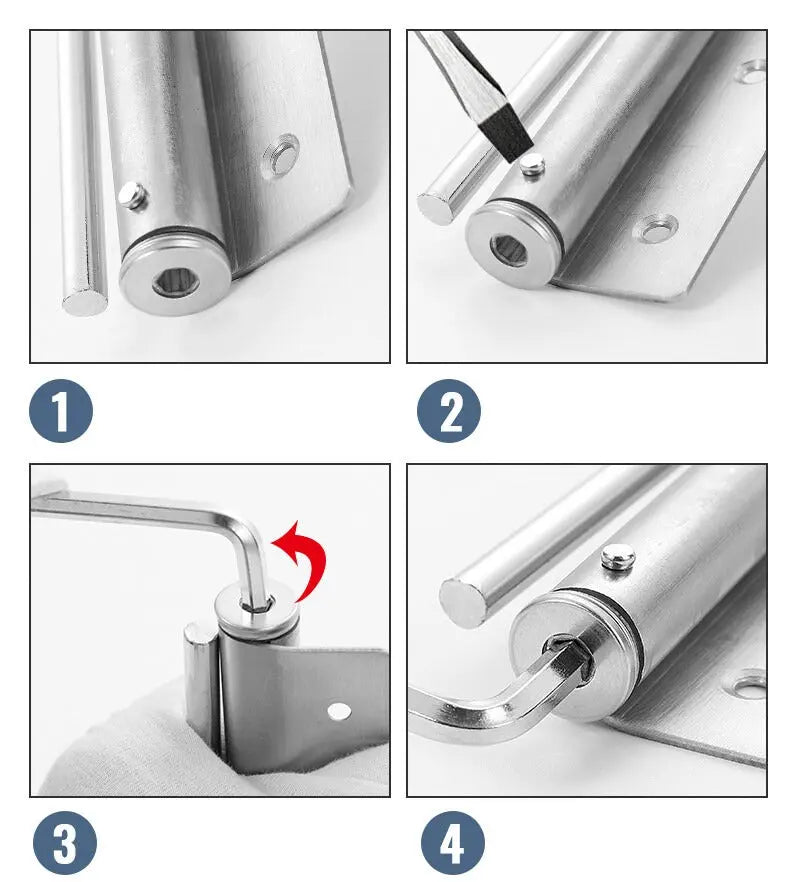 Surface-mounted door closer with long linking arm fitted to a door