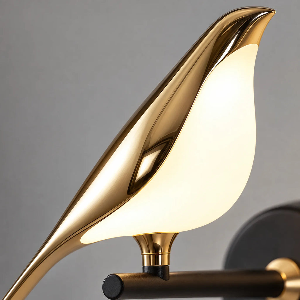 Avelumina - Bird Shaped Wall Light Illuminating Living Spaces