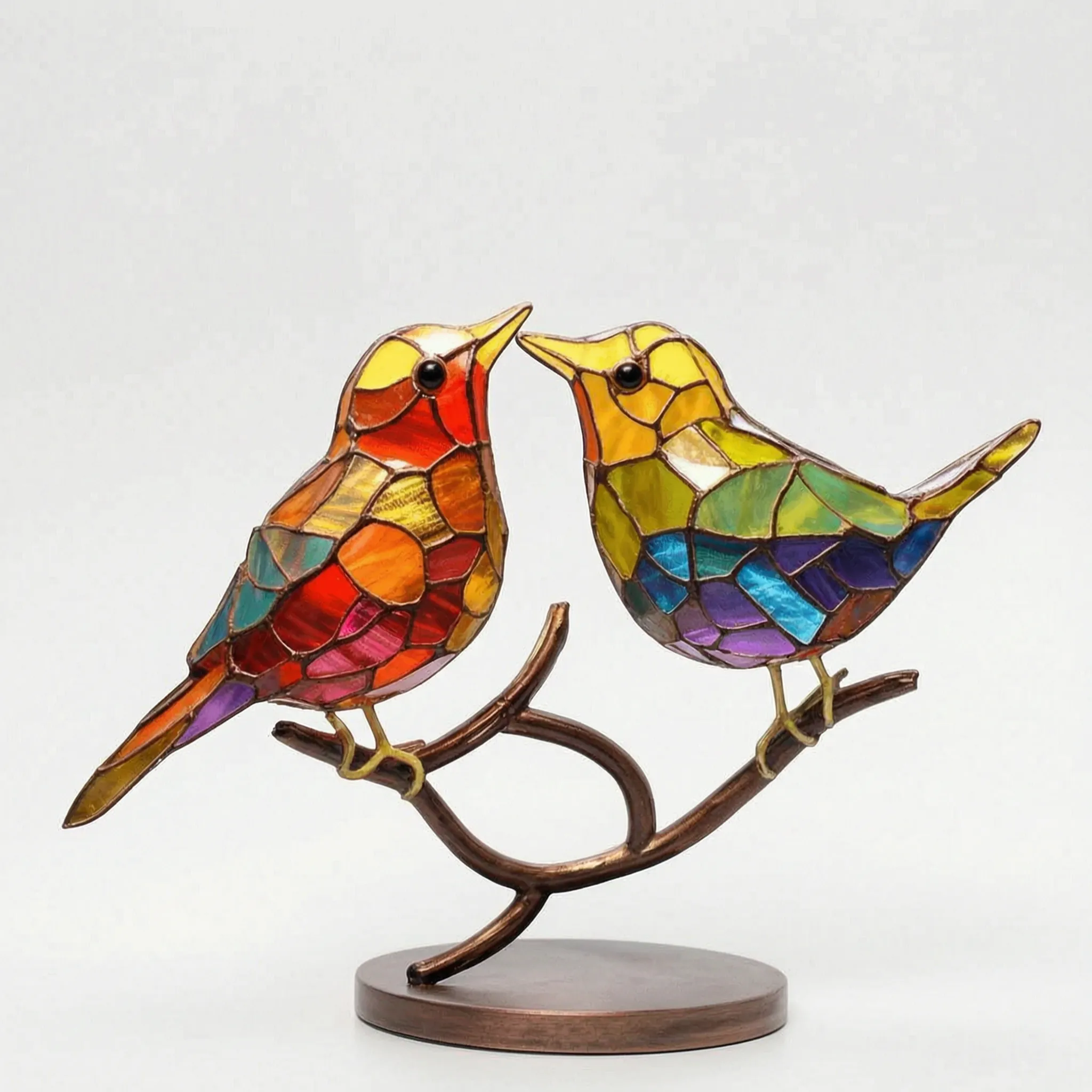 AviaGlow - Stained-Glass Style Bird Figurine Desk Decoration