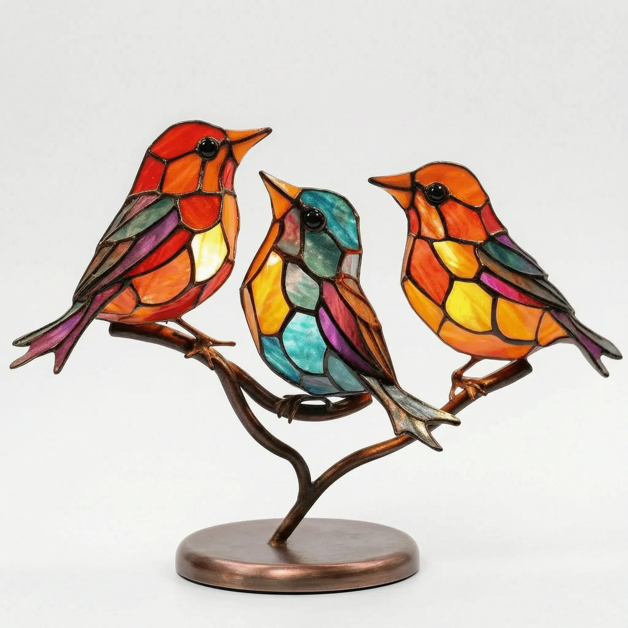 AviaGlow - Stained-Glass Style Bird Figurine Desk Decoration