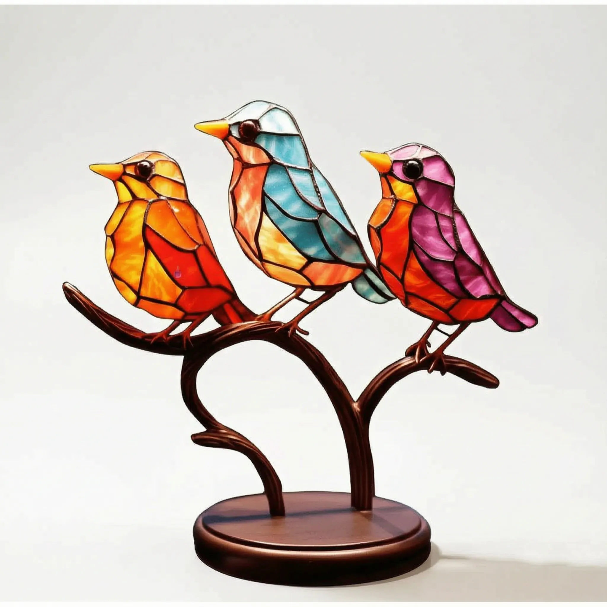AviaGlow - Stained-Glass Style Bird Figurine Desk Decoration
