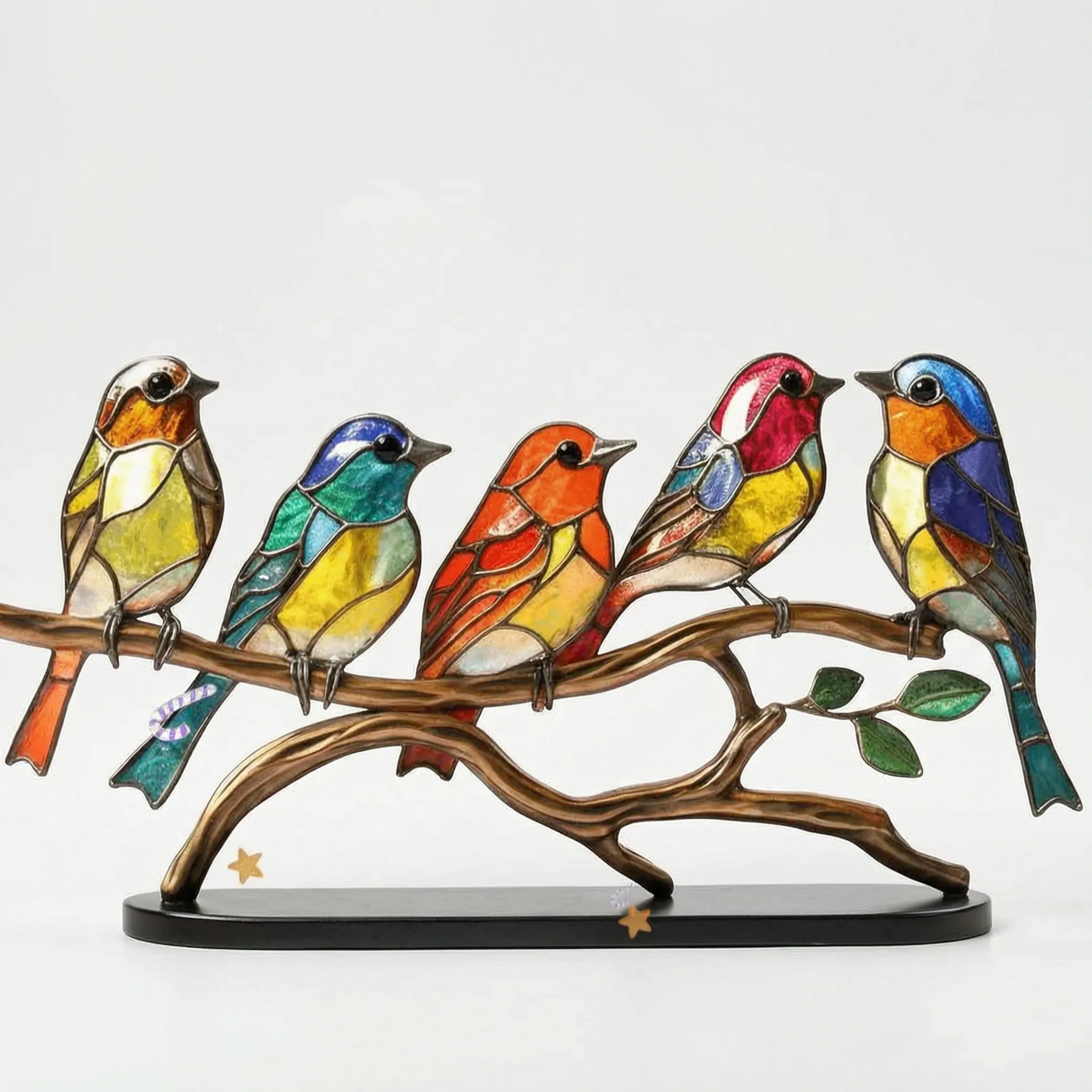 AviaGlow - Stained-Glass Style Bird Figurine Desk Decoration