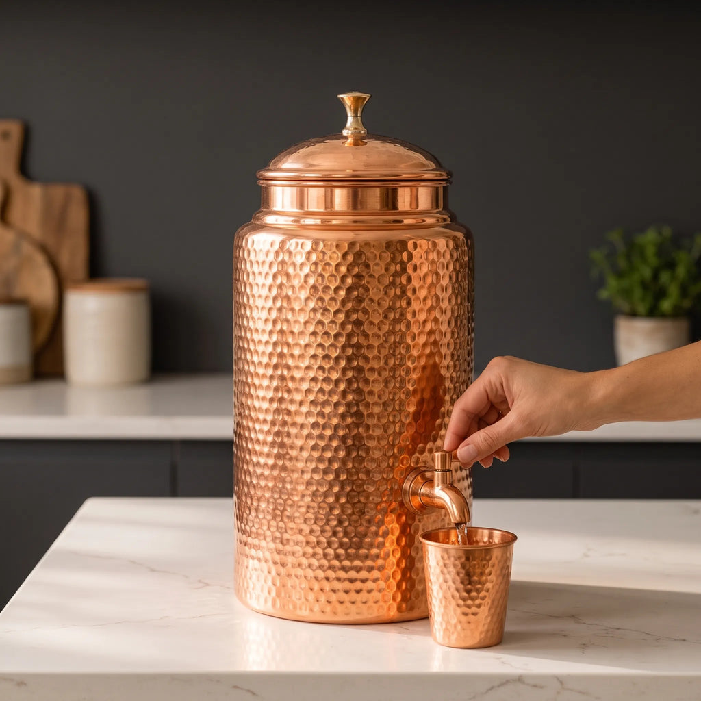 Brunmere - Traditional Style Drinking Water Dispenser With Tap Serving Cold Drinking Water At The Dinner Table