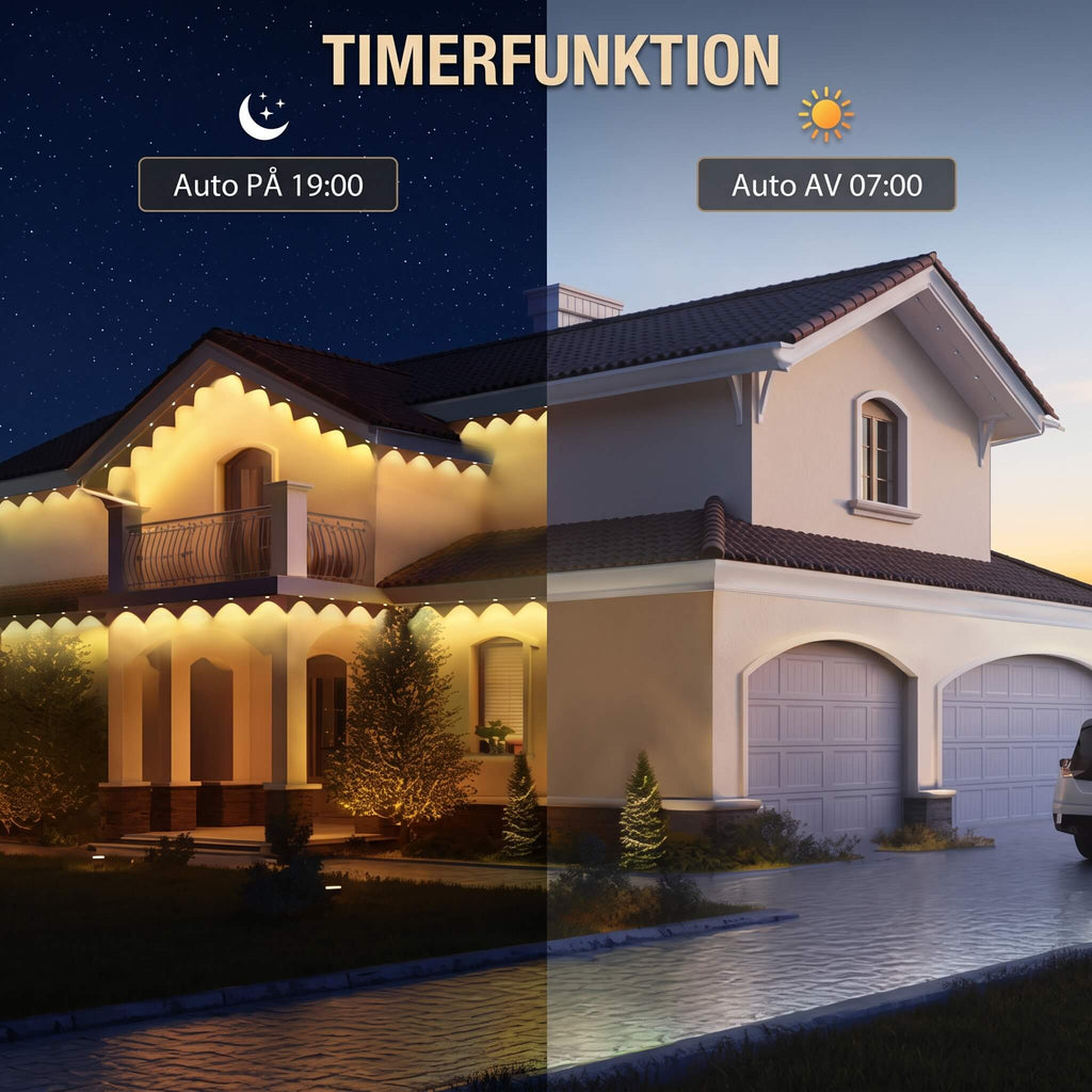 White outdoor LED light strip with app and remote control