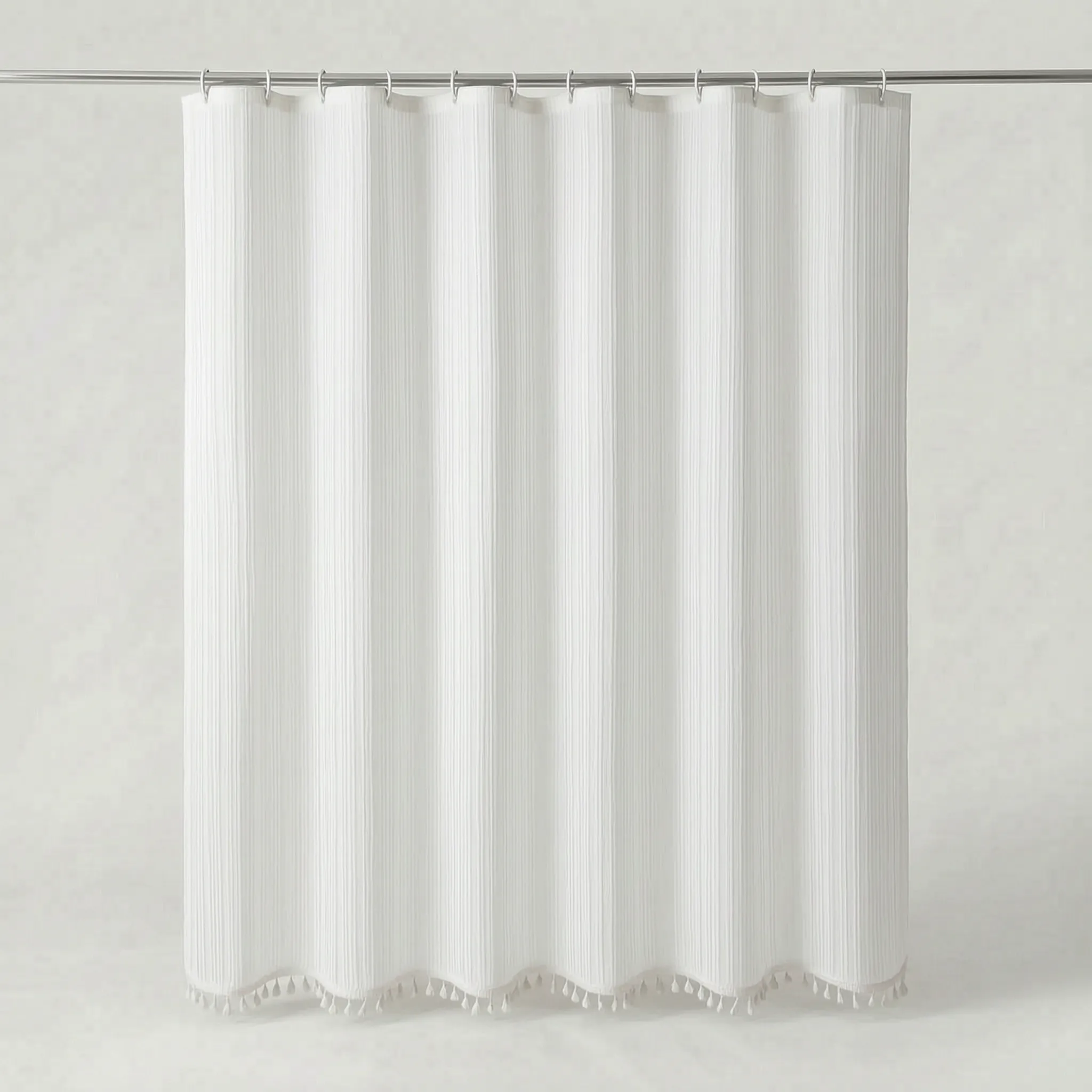 Cascoda - Woven Bohemian Shower Curtain Updating Bathroom Interiors