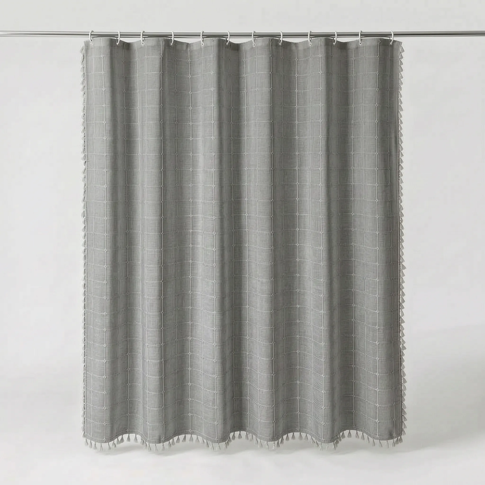 Cascoda - Woven Bohemian Shower Curtain Updating Bathroom Interiors