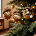 Woodland animal acorn Christmas tree ornaments