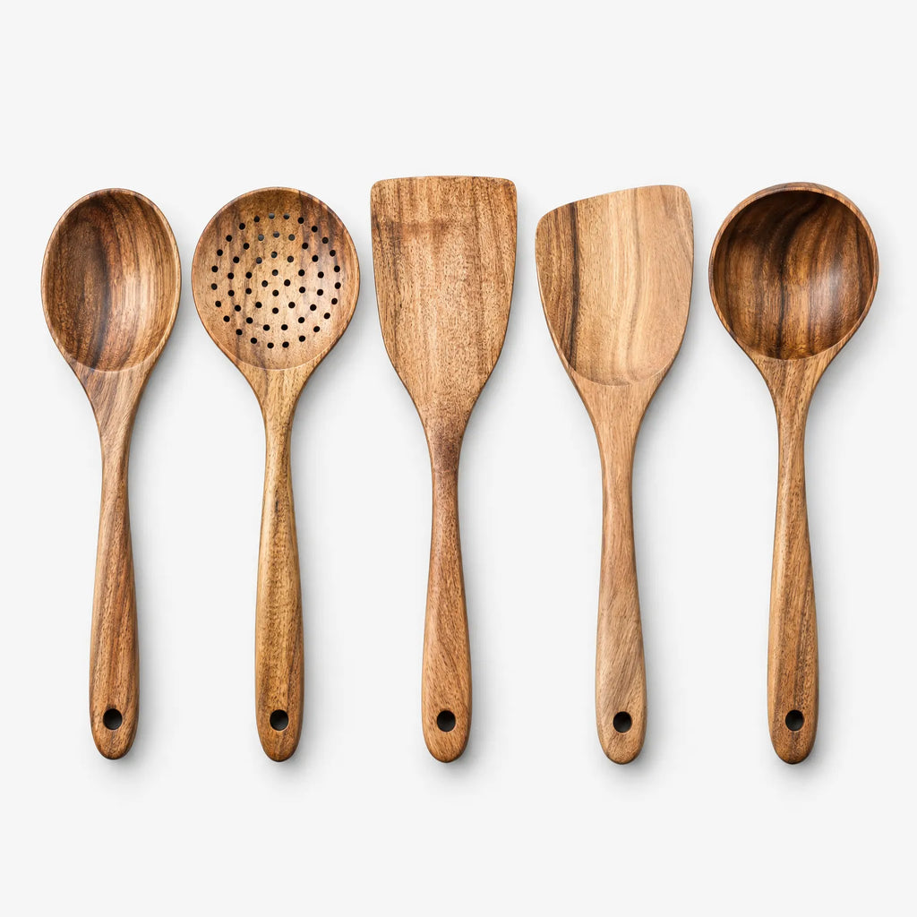 Culire - Wooden Cooking Utensils Set Stirring Simmering Stews