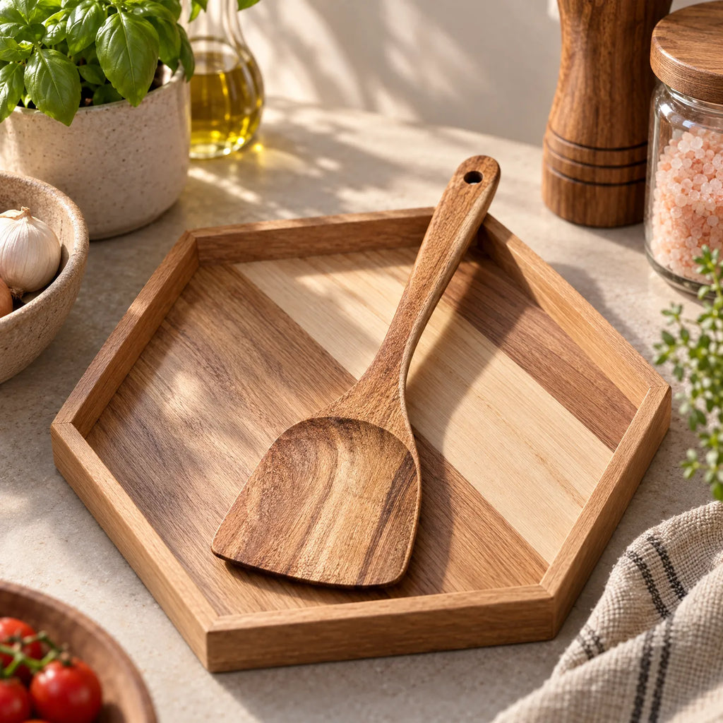 Culire - Wooden Cooking Utensils Set Stirring Simmering Stews
