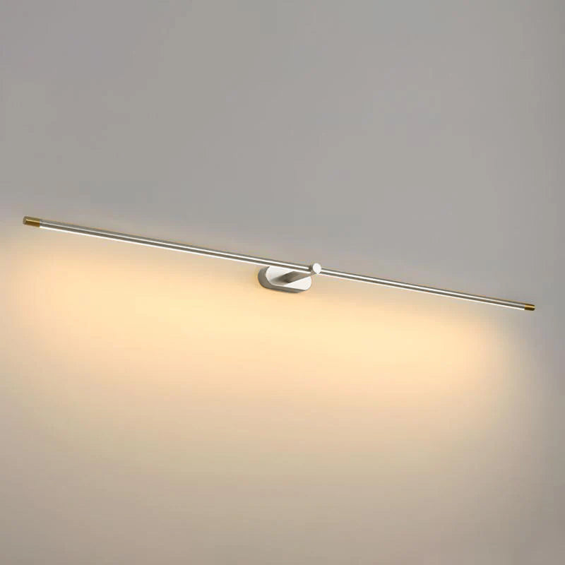 Slim linear rechargeable wall lamp with warm illumination