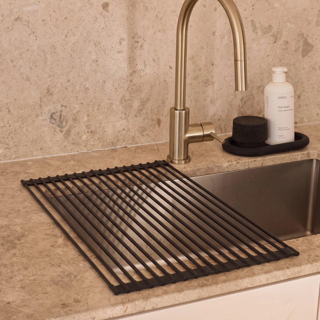 Draxom - Roll-Up Dish Drying Rack Draining Washed Plates, Glasses, And Mugs