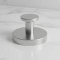 Reusable stainless steel suction wall hook with round mounting base