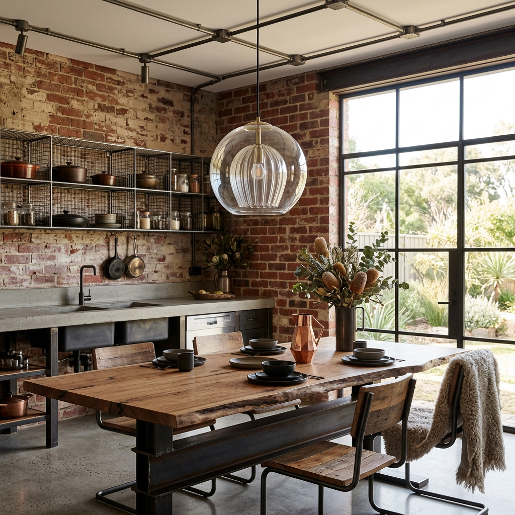 Rounded ribbed globe glass pendant light with hanging cable