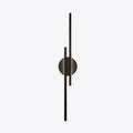 Slim vertical adjustable wall sconce with circular backplate