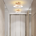 Circular flush mount ceiling light with layered LED rings