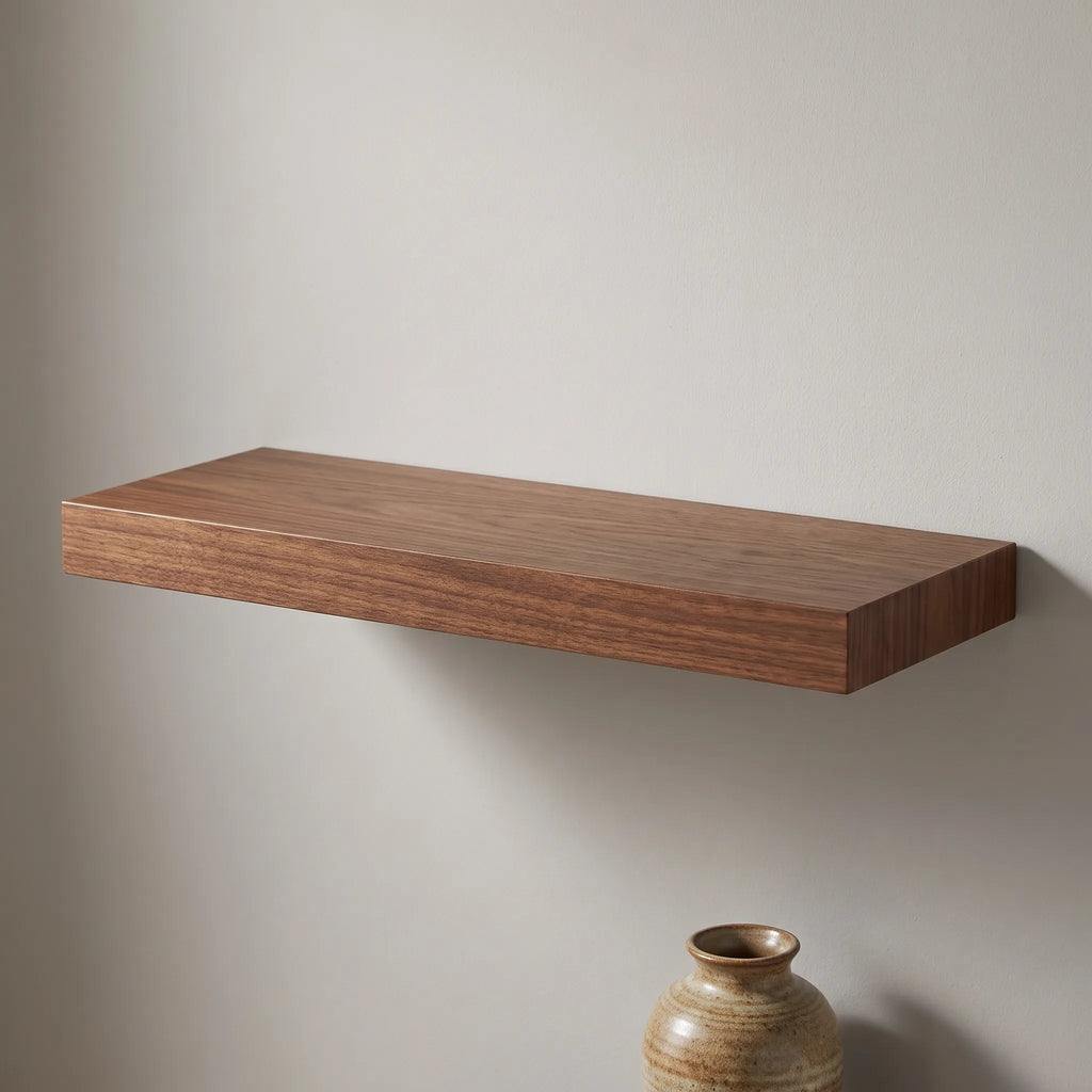 Elevis - Minimalist Floating Wall Shelf Displaying Decorative Items