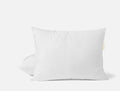 White down feather pillow insert with a soft quilted cover