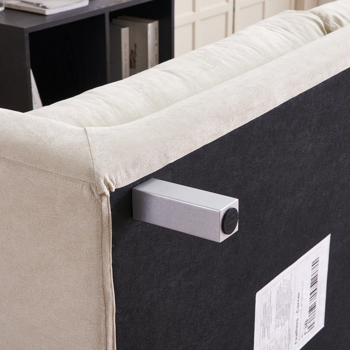 Set of four tapered rectangular furniture legs with threaded fixing studs