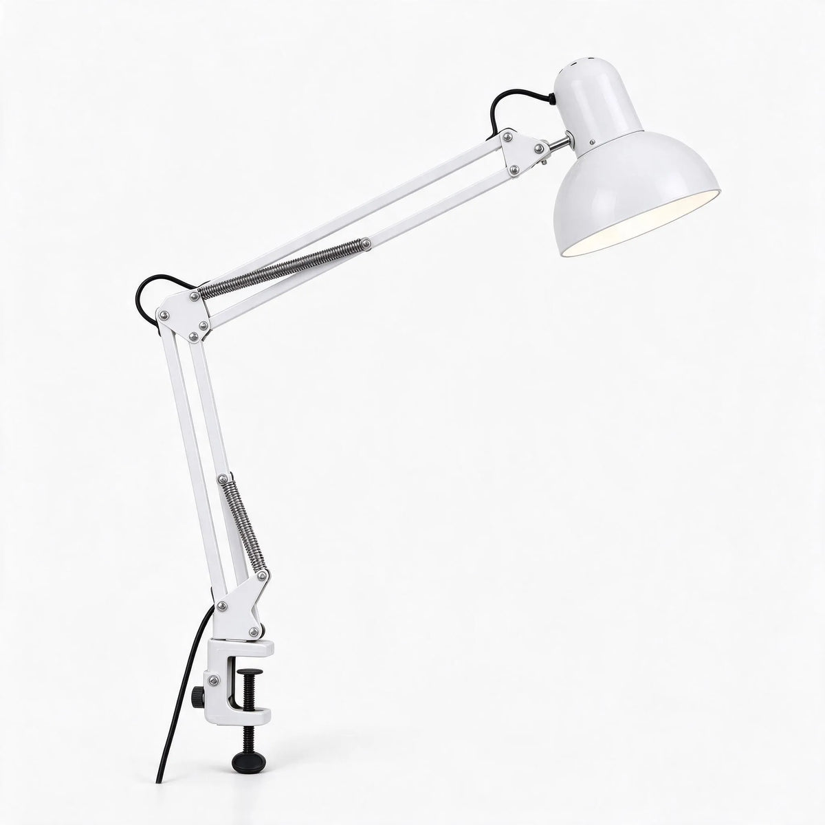 Fintok - Adjustable Clamp Desk Lamp With Articulated Arm Illuminating A Dedicated Workspace Without Cluttering Table Space