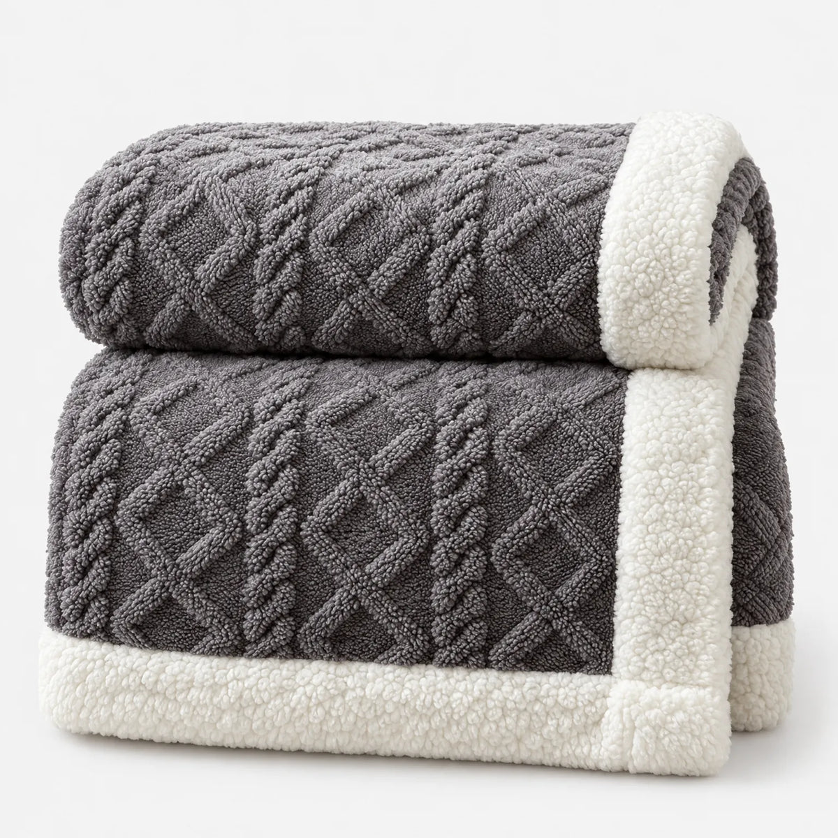 Fleecewick - Textured Sherpa Blanket Cosy Movie Nights