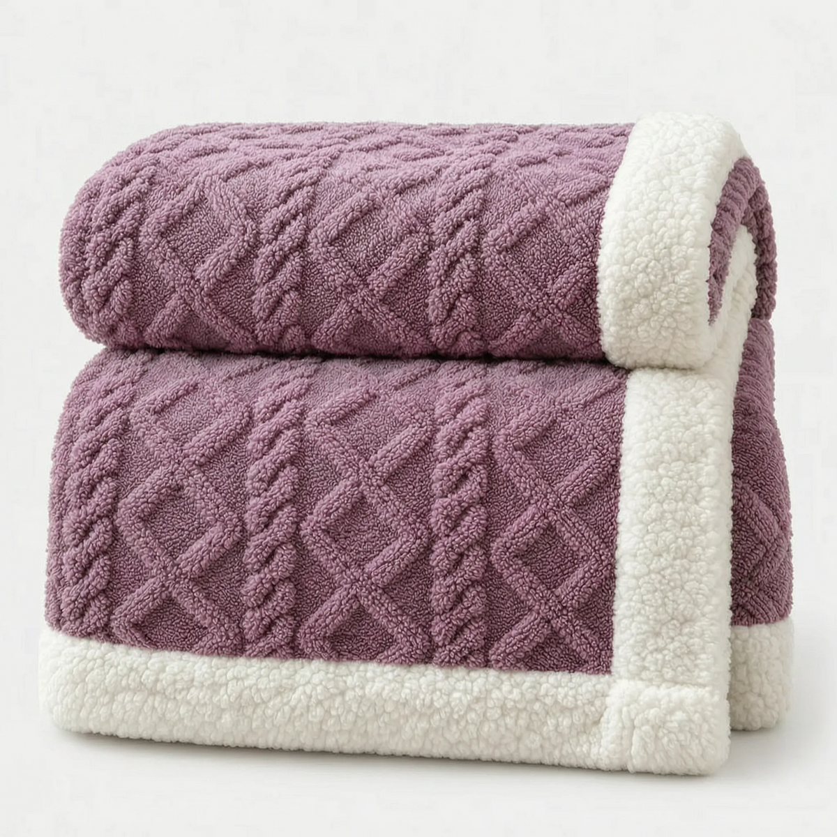 Fleecewick - Textured Sherpa Blanket Cosy Movie Nights