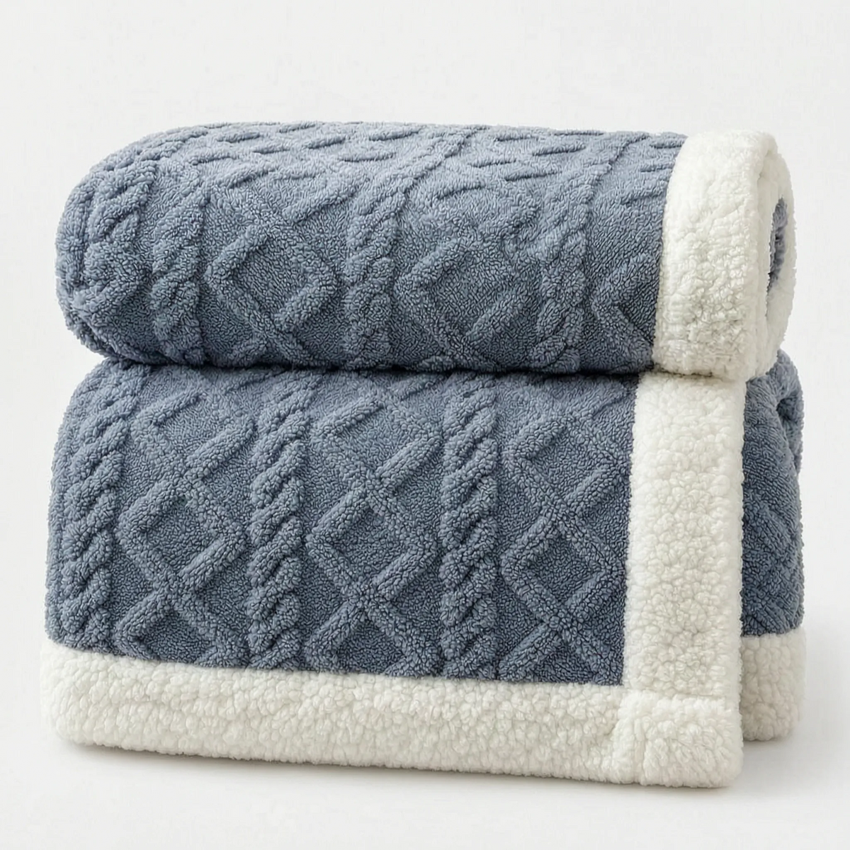 Fleecewick - Textured Sherpa Blanket Cosy Movie Nights