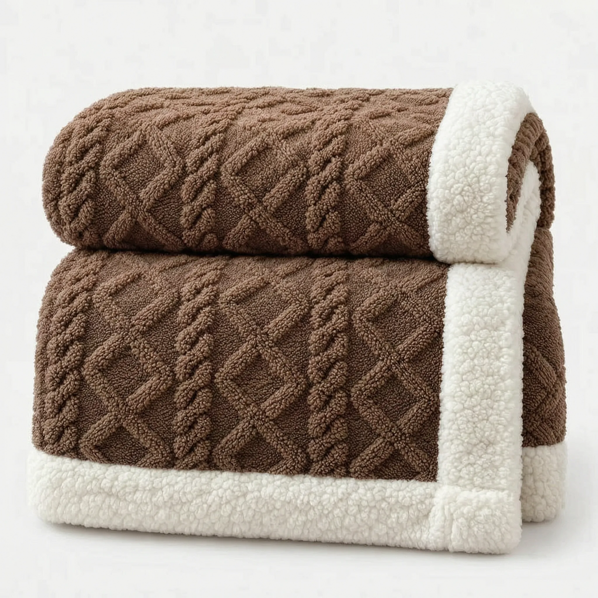 Fleecewick - Textured Sherpa Blanket Cosy Movie Nights