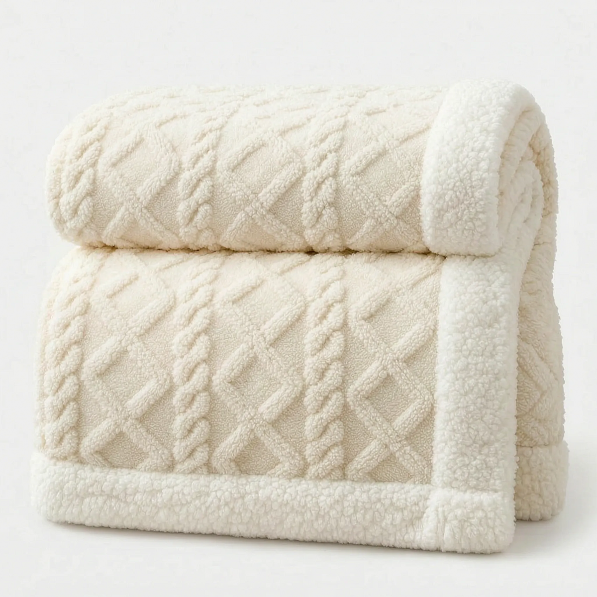 Fleecewick - Textured Sherpa Blanket Cosy Movie Nights