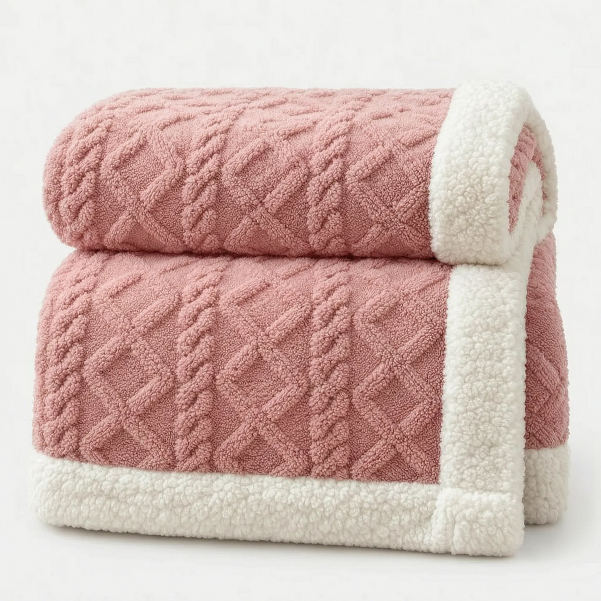 Fleecewick - Textured Sherpa Blanket Cosy Movie Nights