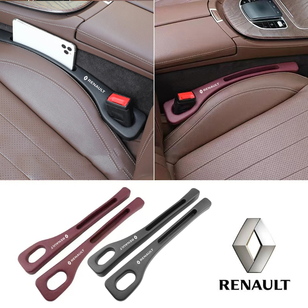 Pair of flexible foam car seat gap fillers positioned beside front car seats
