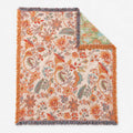 Floria - Floral Patterned Throw Blanket Draping Over Sofas