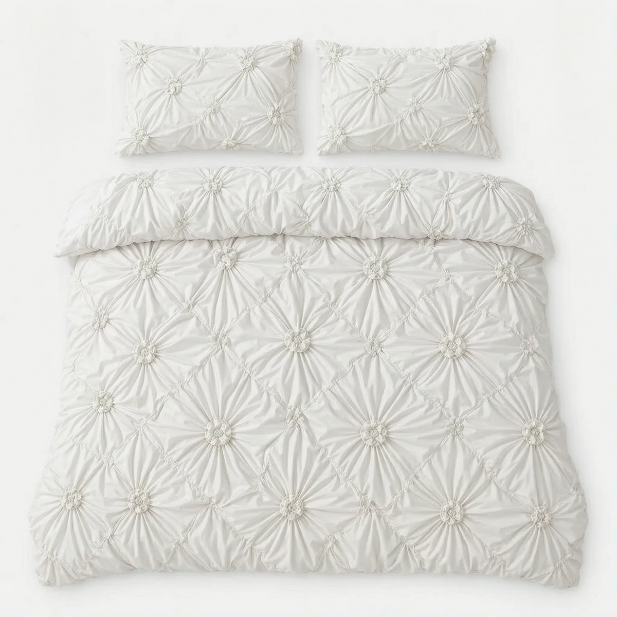 Florina - Ruffle Flower Quilt Cover Set Updating Bedroom Decor