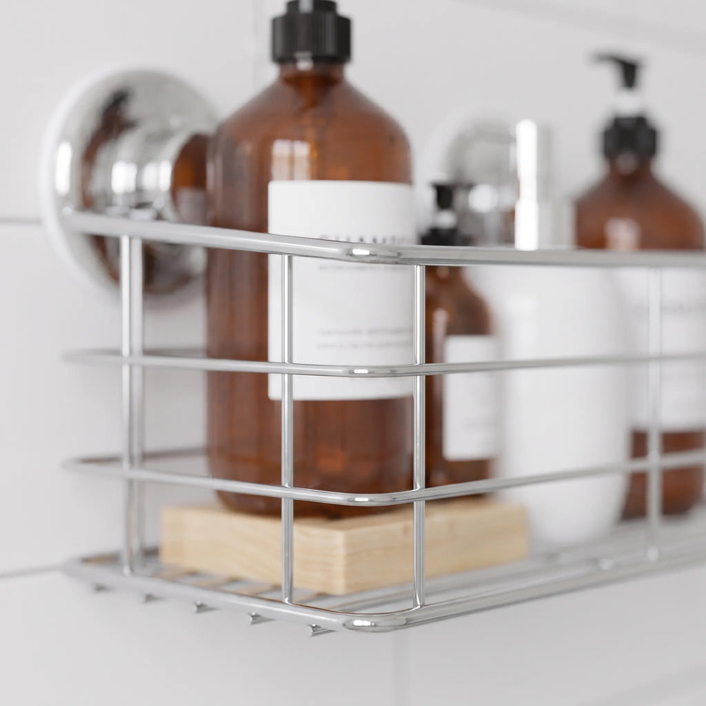 Flowza - Minimalist Wire Bathroom Caddy For Shower Organising Shower Bottles
