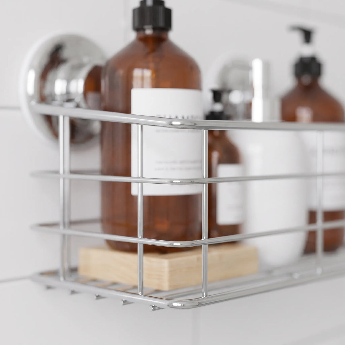 Flowza - Minimalist Wire Bathroom Caddy For Shower Organising Shower Bottles
