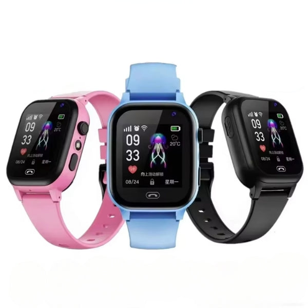 Children’s GPS smartwatch with touchscreen display and buckle strap