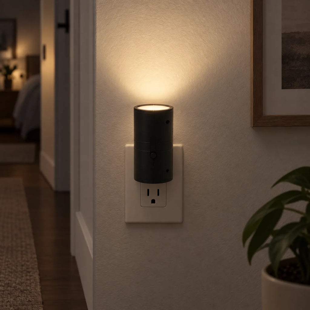 Gleamix - Dimmable Plug In Night Light Illuminating Dark Hallways