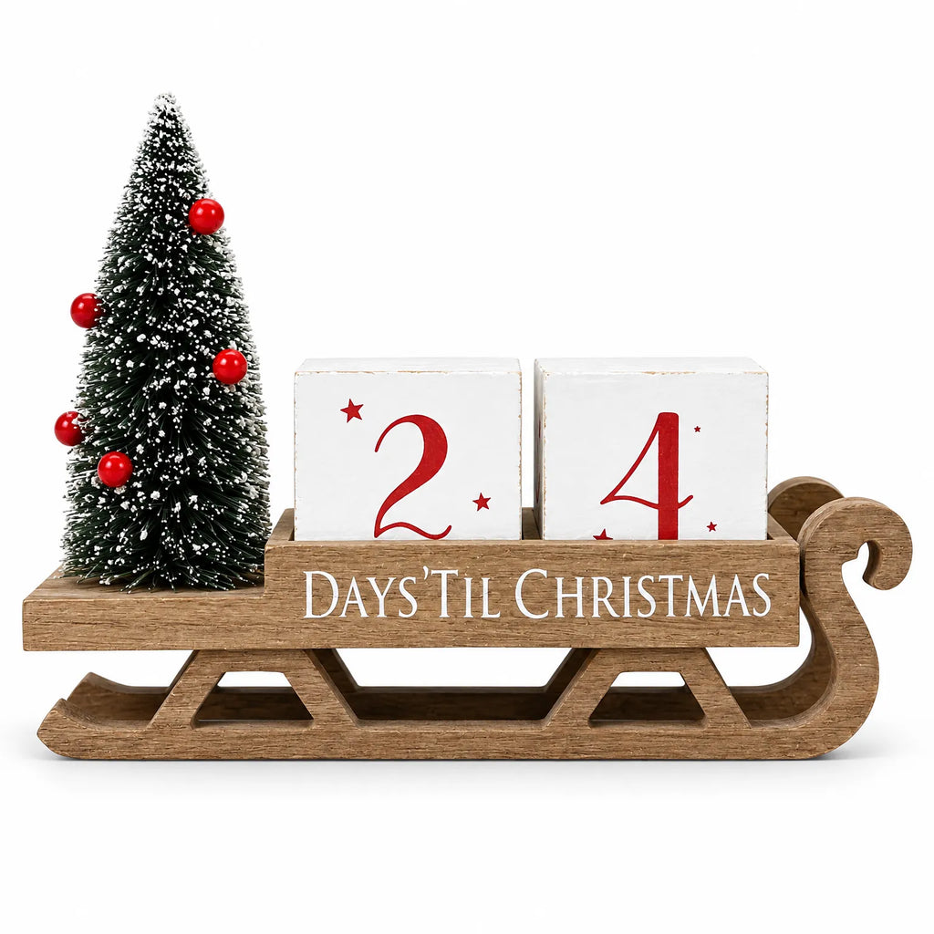 Glenwick - Tabletop Christmas Countdown Calendar Counting Down The Days To Christmas
